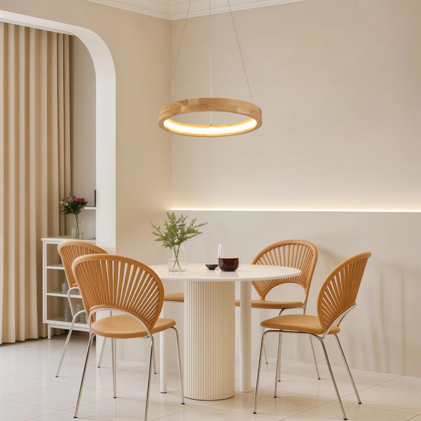 Brilagi - UMEA WOOD LED csillár kábelen LED/30W/230V átmérő 40 cm fa