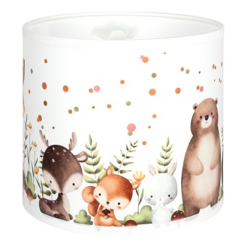 Brilagi - Univerzális BOBO E27 búra, átm. 15 cm, fehér/állatmintás