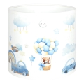 Brilagi - Univerzális BOBO E27 búra, átmérő 15 cm, fehér/kék/maci mintás