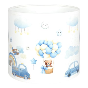 Brilagi - Univerzális BOBO E27 búra, átmérő 15 cm, fehér/kék/maci mintás