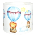 Brilagi - Univerzális búra BOBO E27 átm. 15 cm fehér/állatmintás
