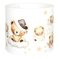 Brilagi - univerzális búra BOBO E27 átm. 15 cm fehér/mackós