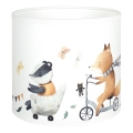 Brilagi - Univerzális búra BOBO E27 Ø 15 cm fehér/állatmintás