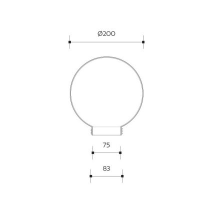 Brilagi - Univerzális csere búra HARBOR E27 átm. 20 cm átlátszó