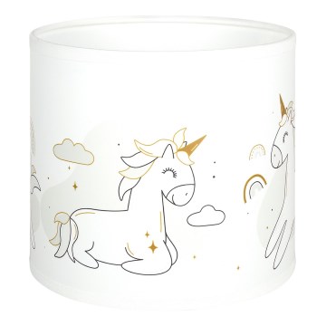 Brilagi - Univerzális lámpabúra BOBO E27 átmérő 15 cm fehér/unikornis-minta