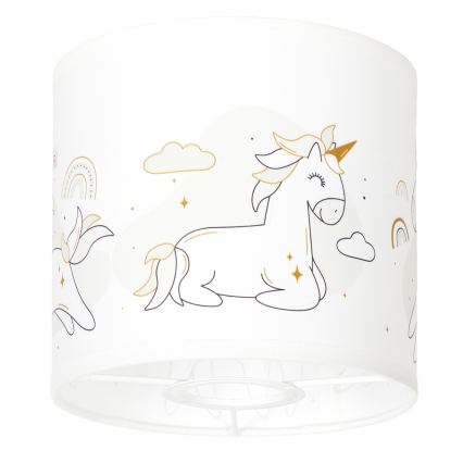 BRILAGI - Univerzális lámpabúra BOBO E27 átmérő 15 cm fehér/unikornis-minta