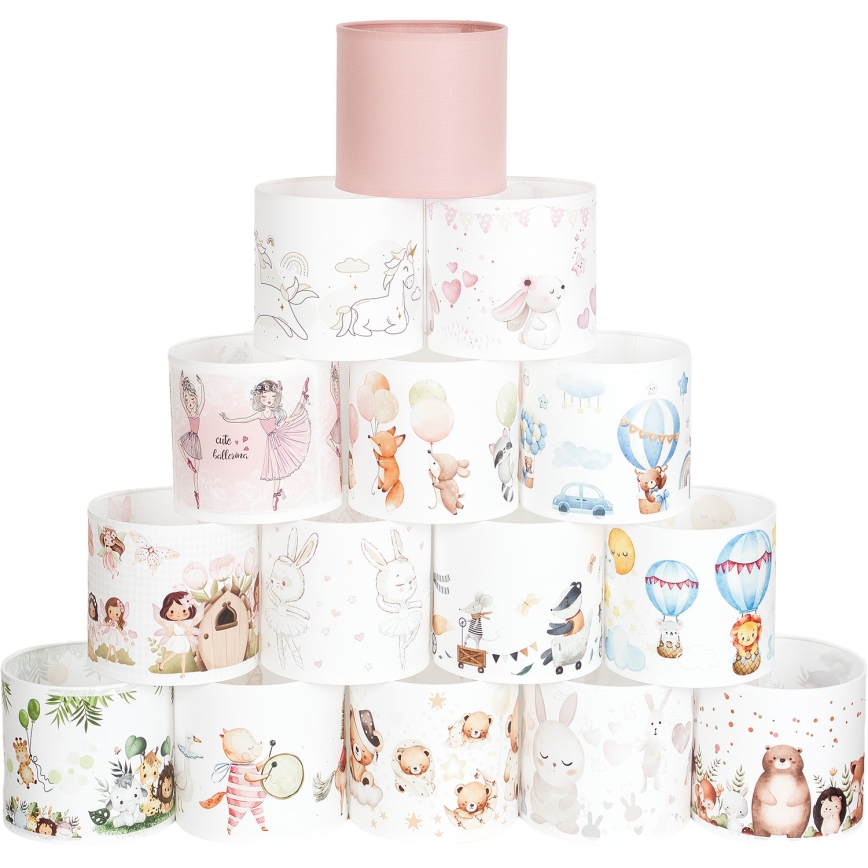 BRILAGI - Univerzális lámpabúra BOBO E27 átmérő 15 cm fehér/unikornis-minta