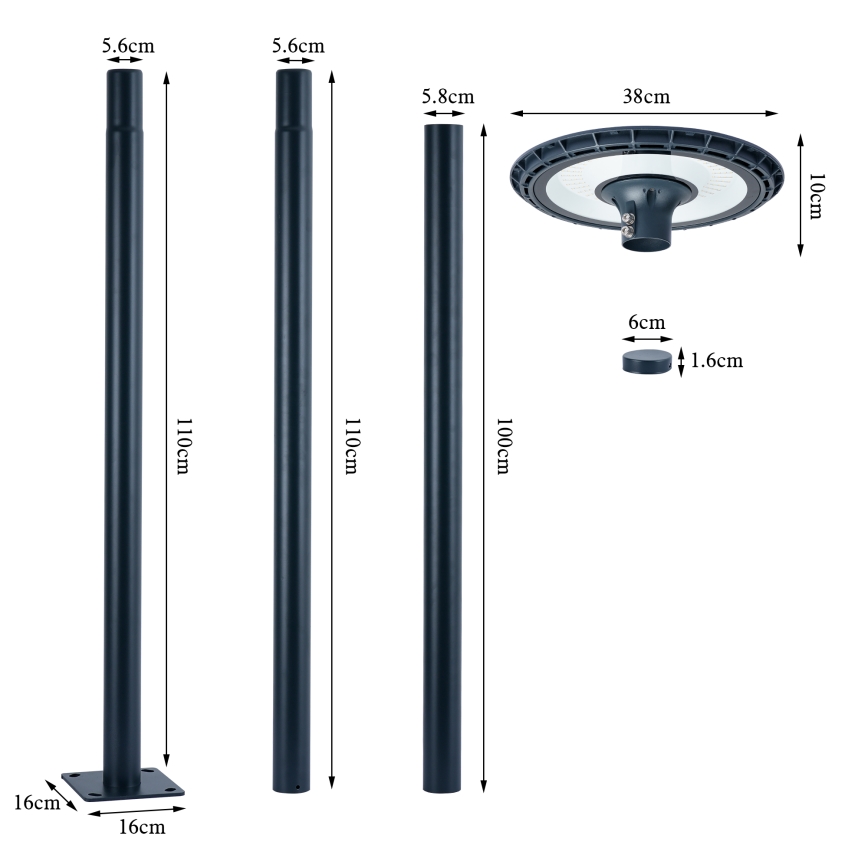 Brilagi - LED utcai lámpa URBANSPARK LED/120W/230V antracit IP65