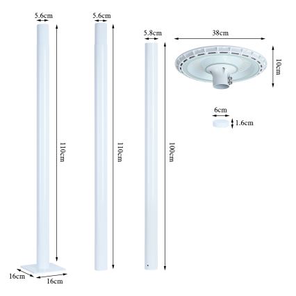 Brilagi - LED utcai lámpa URBANSPARK LED/120W/230V fehér IP65