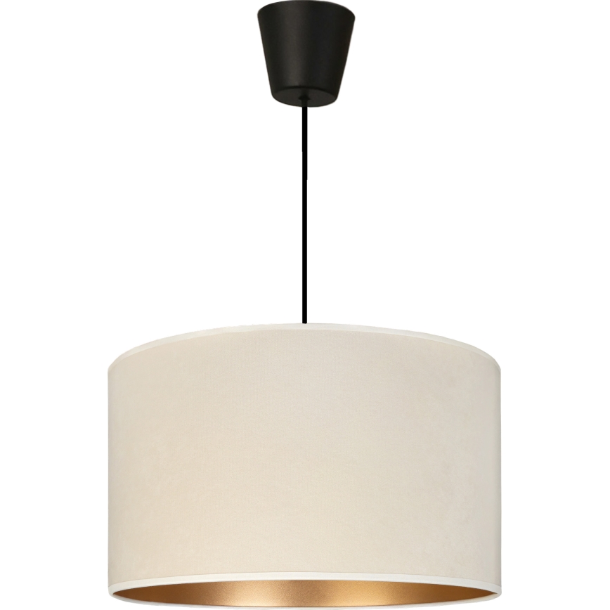 Brilagi - VELVET függőlámpa kábellel 1xE27/60W/230V Ø 40 cm krémszínű/arany