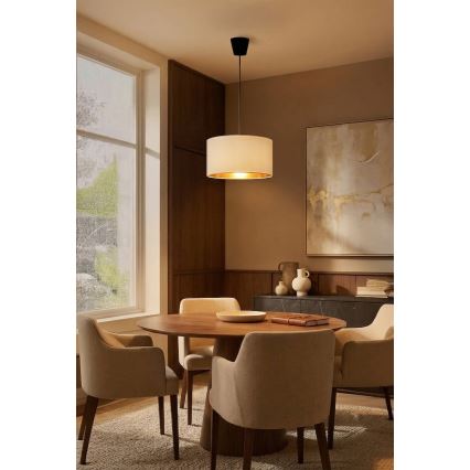 Brilagi - VELVET függőlámpa kábellel 1xE27/60W/230V Ø 40 cm krémszínű/arany