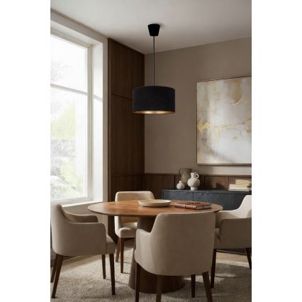 Brilagi - VELVET kábeles függeszték, 1xE27/60W/230V, átm. 40 cm, fekete/arany
