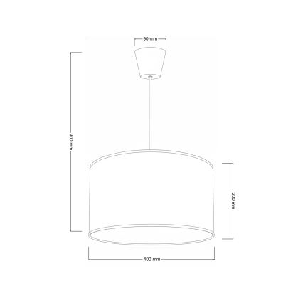 Brilagi - VELVET kábeles függeszték, 1xE27/60W/230V, átm. 40 cm, fekete/arany