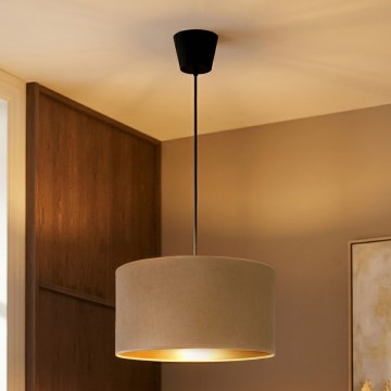 Brilagi - VELVET kábeles függőlámpa 1xE27/60W/230V, átm. 40 cm, bézs/arany