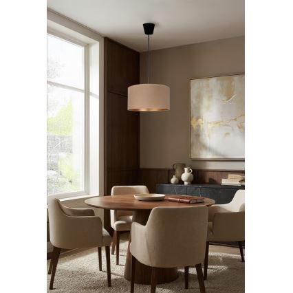 Brilagi - VELVET kábeles függőlámpa 1xE27/60W/230V, átm. 40 cm, bézs/arany