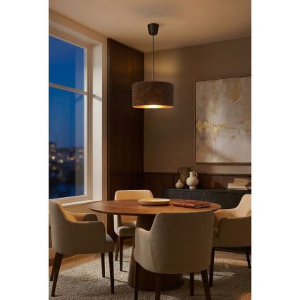 Brilagi - VELVET kábeles függőlámpa 1xE27/60W/230V Ø 40 cm barna/arany