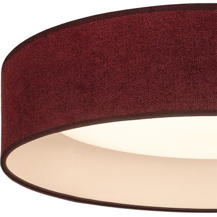 Brilagi - VELVET SIMPLE LED mennyezeti lámpatest, 36 W / 230 V / 3000 K, átmérő 55 cm, bordó