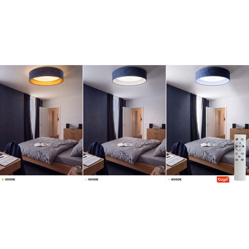Brilagi - LED fényerőszabályozható mennyezeti lámpa VELVET SMARTIX LED/24W/230V 3000-6000K átm. 45 cm kék Wi-Fi Tuya Beacon + távirányító