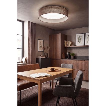 Brilagi - LED dimmelhető mennyezeti lámpa VELVET SMART VARI LED/24W/230V 3000-6500K átm. 45 cm barna + távirányító