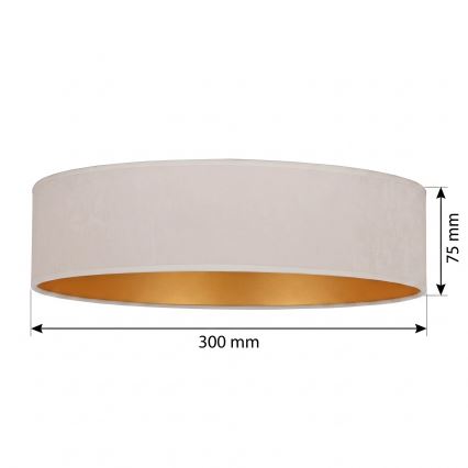 BRILAGI - VELVET univerzális csere búra, Ø 30 cm, krém/arany