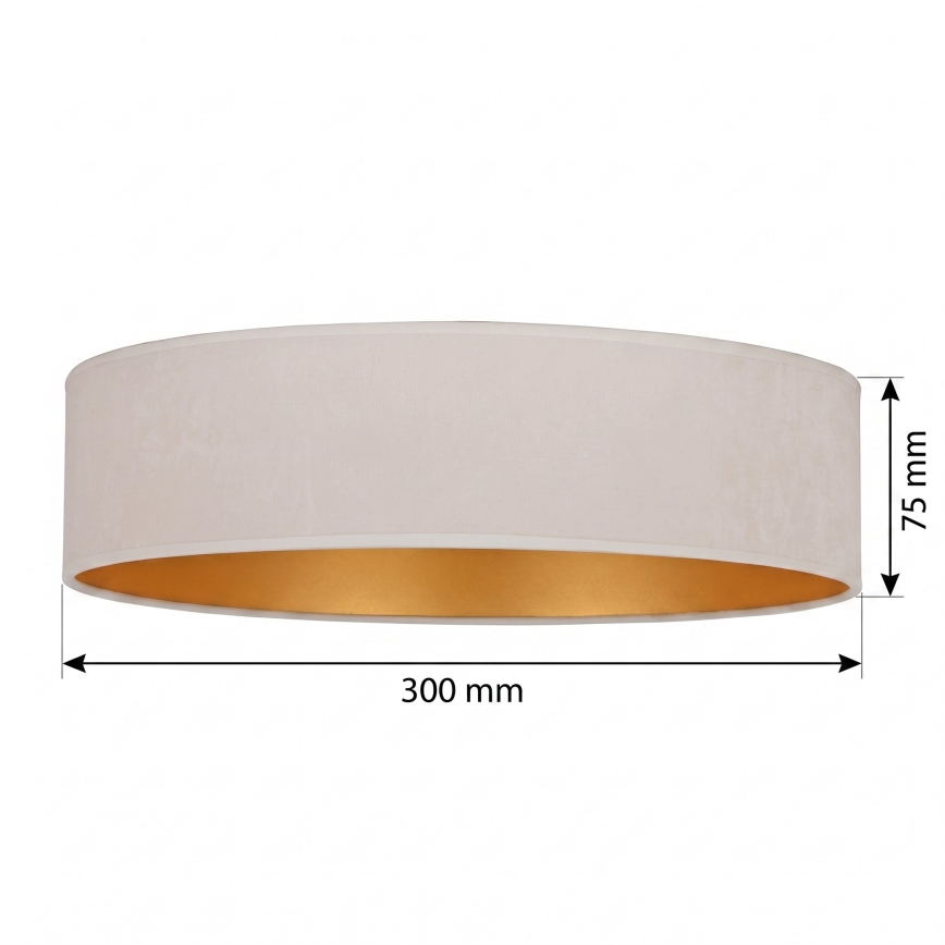 BRILAGI - VELVET univerzális csere búra, Ø 30 cm, krém/arany