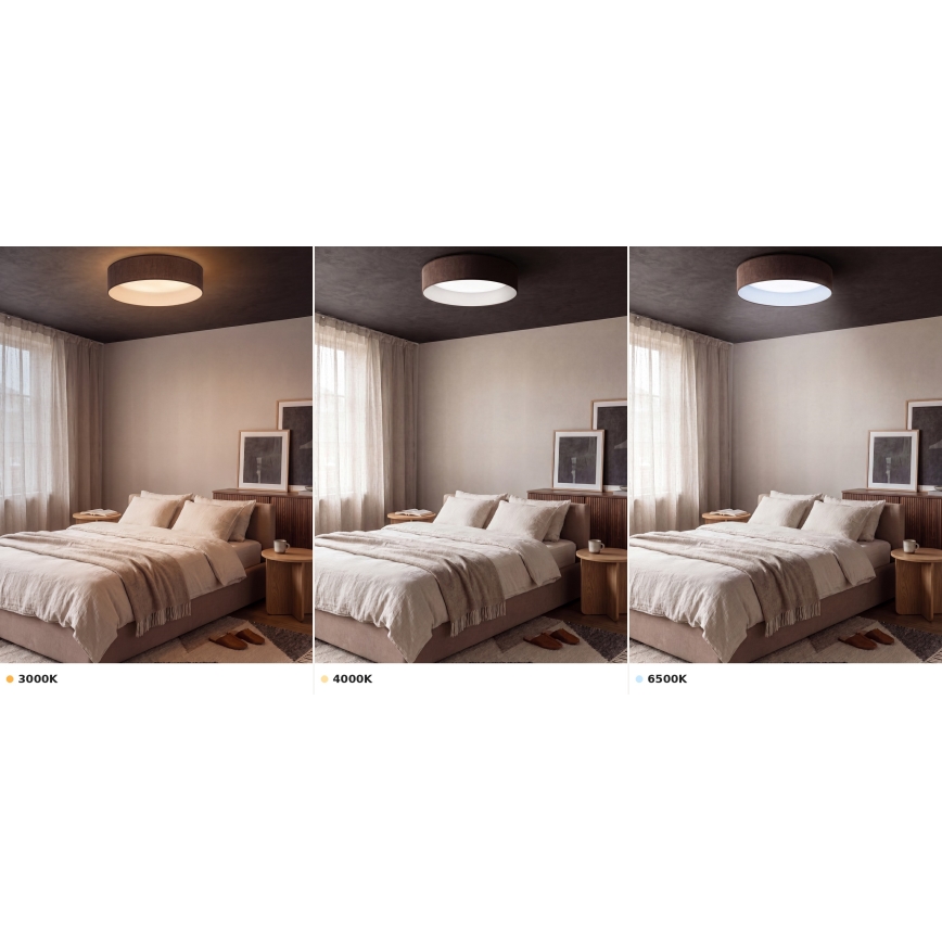 Brilagi - LED mennyezeti lámpa VELVET VARI LED/24W/230V 3000/4000/6500K átm. 45 cm barna