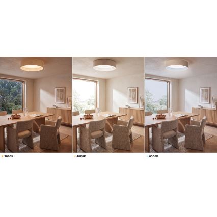 Brilagi - LED mennyezeti lámpa VELVET VARI LED/24W/230V 3000/4000/6500K átm. 45 cm krémszínű