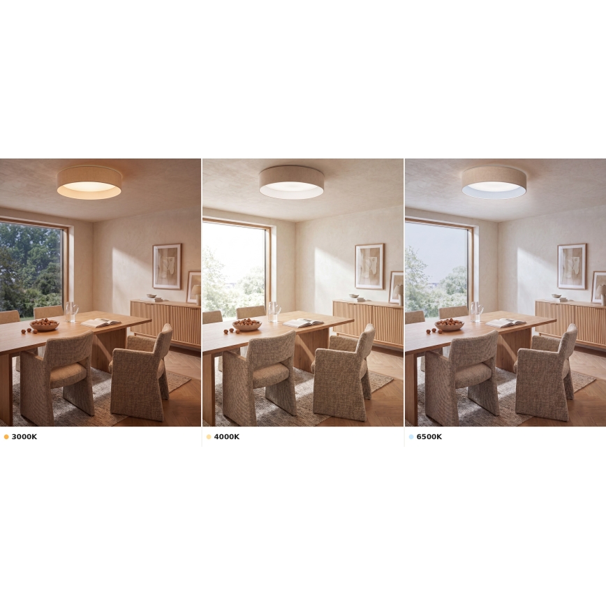 Brilagi - LED mennyezeti lámpa VELVET VARI LED/24W/230V 3000/4000/6500K átm. 45 cm krémszínű