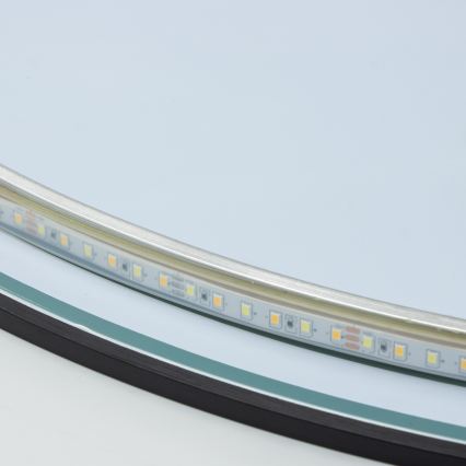 Brilagi - LED fürdőszobai tükör VENA BLACK LED/26W/230V Ø 80 cm IP44 CRI 90 dimmelhető + CCT