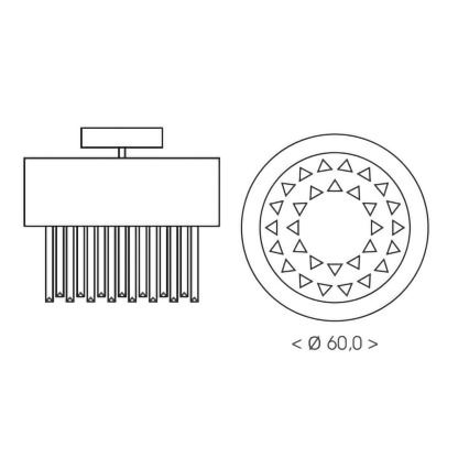 BRILAGI - VERVE mennyezeti lámpatest 6xE14/40W/230V, átmérő 60 cm, fekete