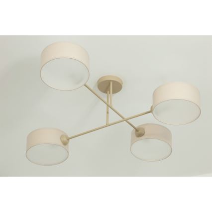 Brilagi - VIRGO felületre szerelhető csillár 4xE14/40W/230V krémszínű/arany
