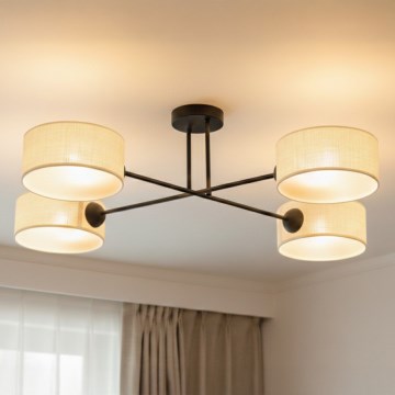 Brilagi - VIRGO felületre szerelt csillár 4xE14/40W/230V krémszínű/fekete