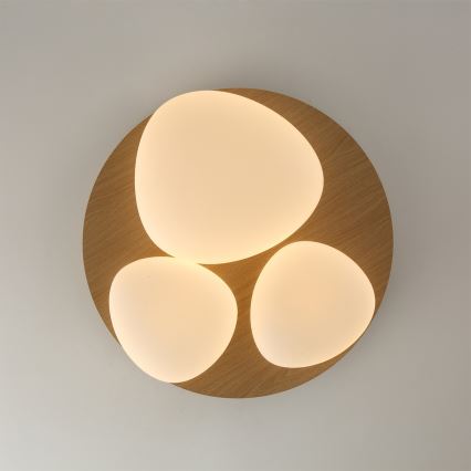 Brilagi - VISBY WOOD LED mennyezeti lámpatest LED/36W/230V átmérő 50 cm barna