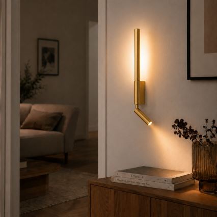 Brilagi - VIXON fali LED spotlámpa LED/3W/230V + LED/5W, arany, CRI 90