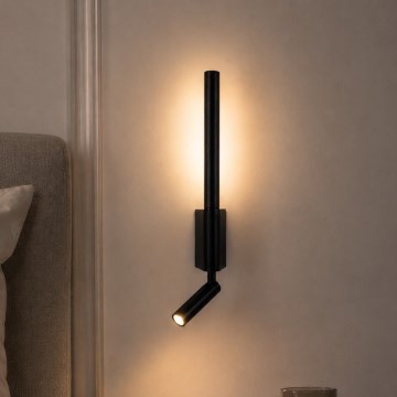 Brilagi - VIXON LED fali spotlámpa LED/3W/230V + LED/5W fekete CRI 90