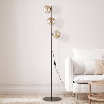 Brilagi - VULCANO állólámpa 3xG9/8W/230V bronz/füstös bézs