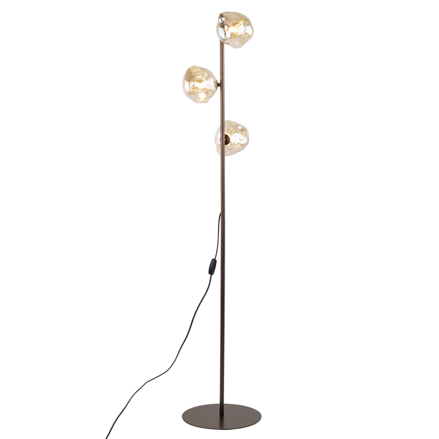 Brilagi - VULCANO állólámpa 3xG9/8W/230V bronz/füstös bézs