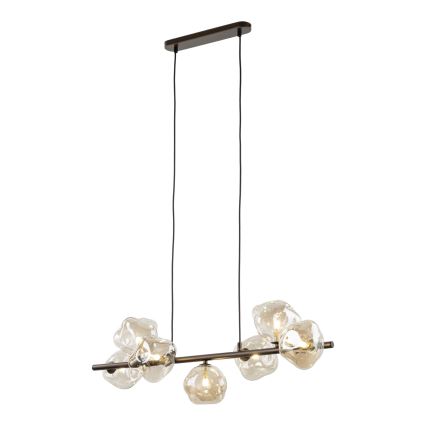 Brilagi - VULCANO kábelen függesztett csillár 7xG9/8W/230V bronz/füstös bézs