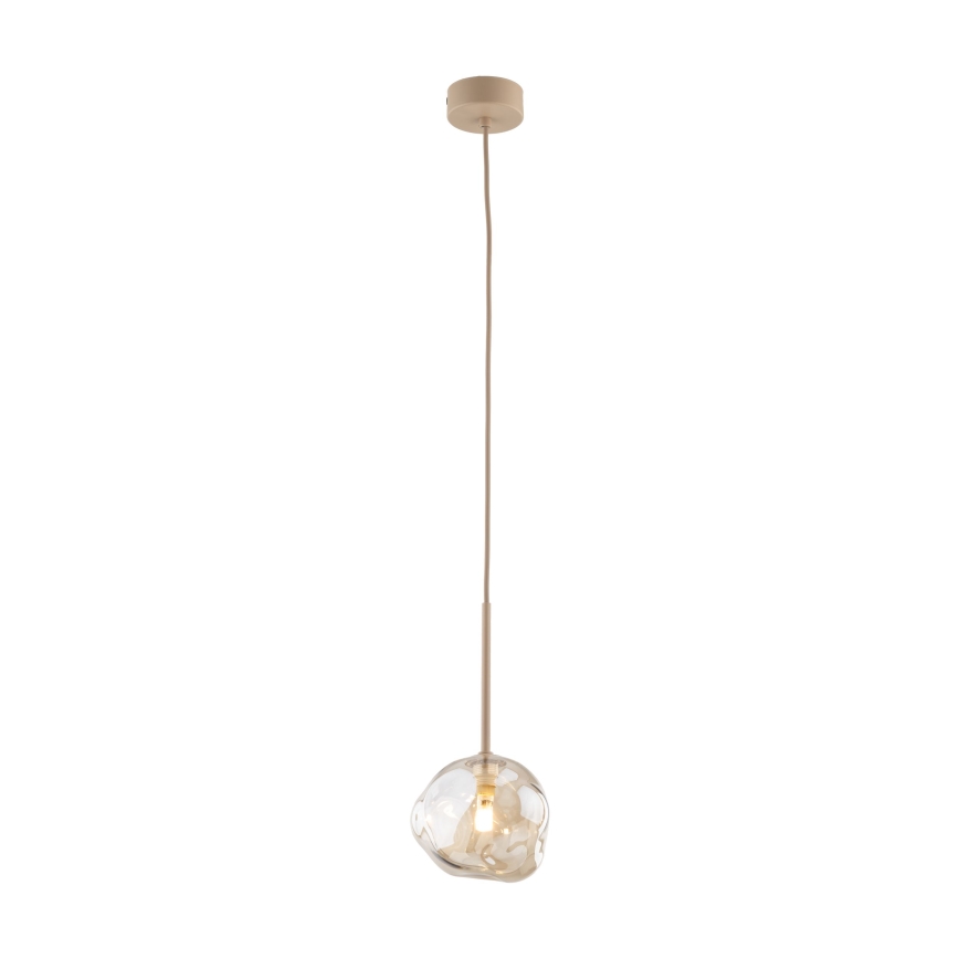 Brilagi - VULCANO kábelen függőlámpa 1xG9/8W/230V Ø 15 cm, bézs/füstös bézs