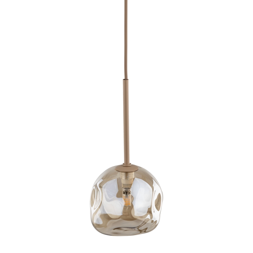 Brilagi - VULCANO kábelen függőlámpa 1xG9/8W/230V Ø 15 cm, bézs/füstös bézs