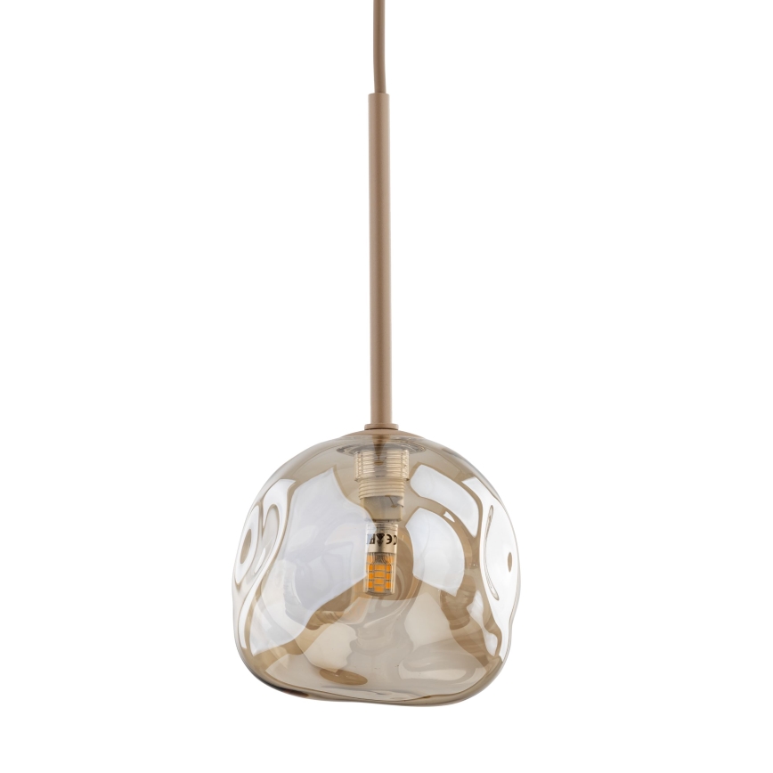Brilagi - VULCANO kábelen függőlámpa 1xG9/8W/230V Ø 15 cm, bézs/füstös bézs