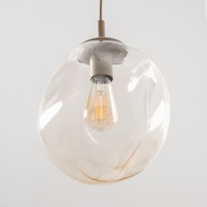 BRILAGI - VULCANO kábeles függőlámpa 1xE27/15W/230V átm. 25 cm bézs/füstös bézs