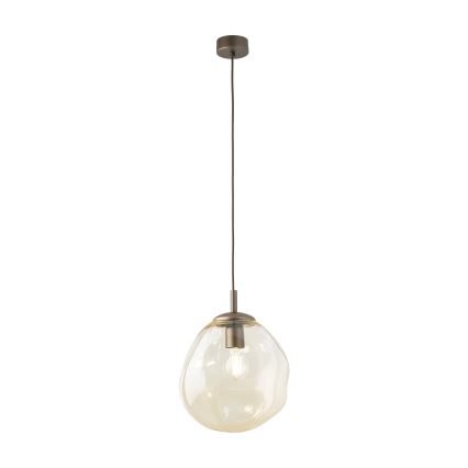 Brilagi - VULCANO zsinóros függeszték 1xE27/15W/230V átm. 25 cm bronz/füstös bézs