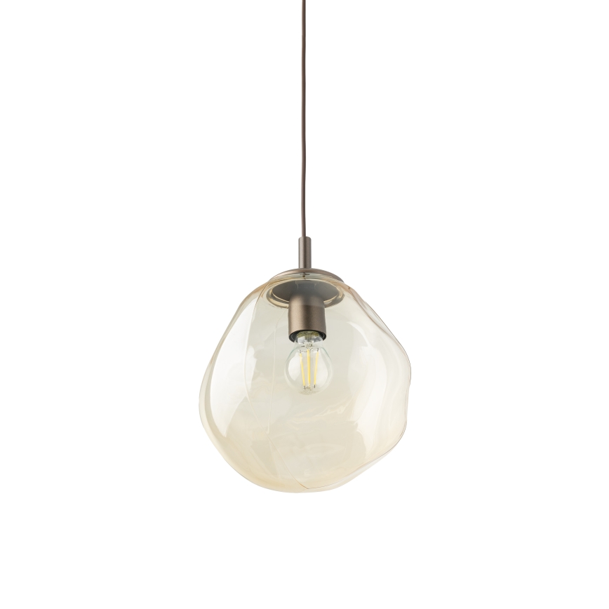 Brilagi - VULCANO zsinóros függeszték 1xE27/15W/230V átm. 25 cm bronz/füstös bézs