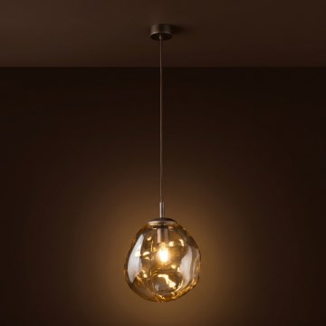 Brilagi - VULCANO zsinóros függeszték 1xE27/15W/230V átm. 25 cm bronz/füstös bézs