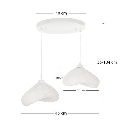 Brilagi - WABI SABI függeszték kábellel 2xE27/40W/230V Ø 45 cm fehér