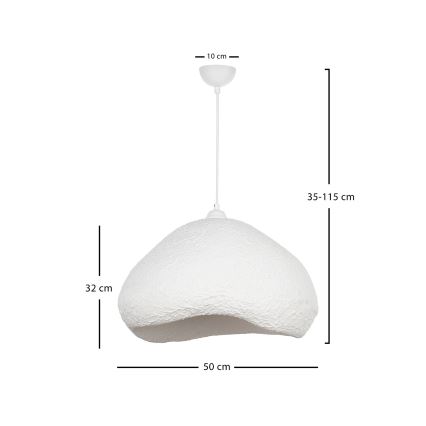 Brilagi - WABI SABI függőlámpa kábelen 1xE27/40W/230V Ø 50 cm fehér