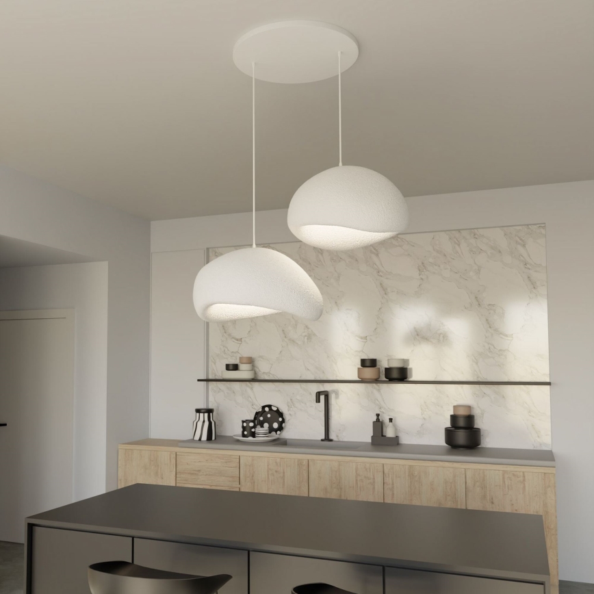 Brilagi - WABI SABI függőlámpa zsinóron 2xE27/40W/230V, fehér