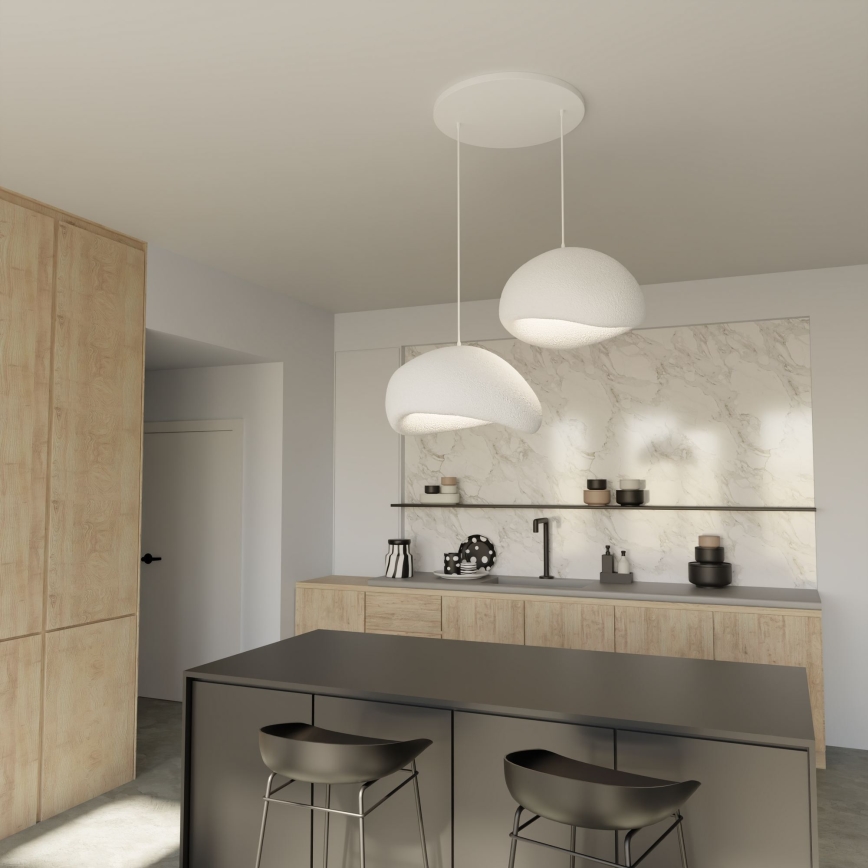 Brilagi - WABI SABI függőlámpa zsinóron 2xE27/40W/230V, fehér