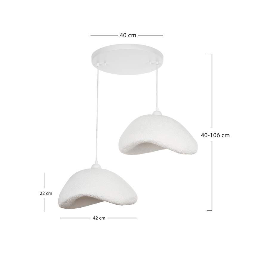 Brilagi - WABI SABI kábelcsillár 2xE27/40W/230V Ø 74 cm fehér